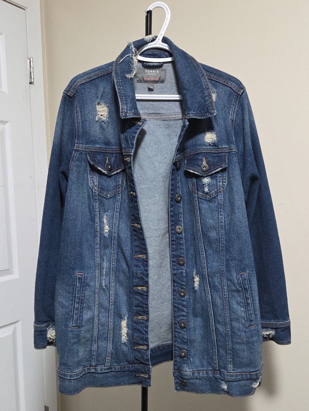 Torrid Distressed Blue Denim Jacket - Women